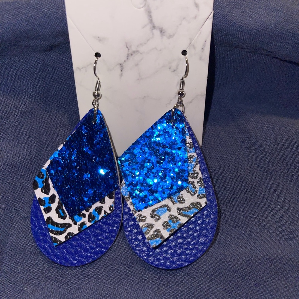 Faux leather earrings
